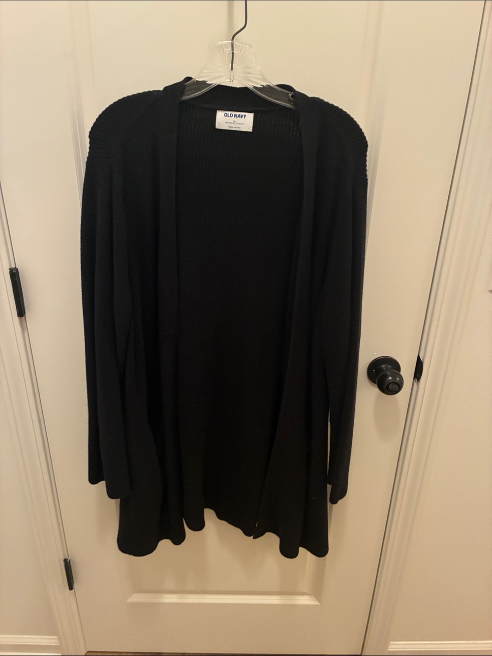 Old Navy Black Open-Front Long Cardigan